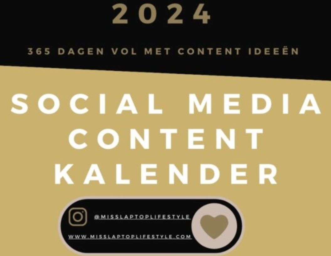 Social media content kalender 2024